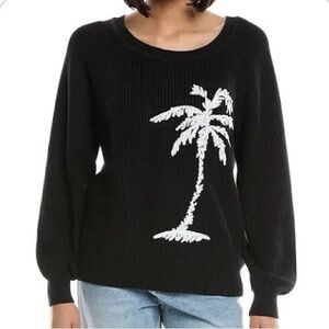Tommy Bahama Black Breezy Palm Crew Pullover NWT